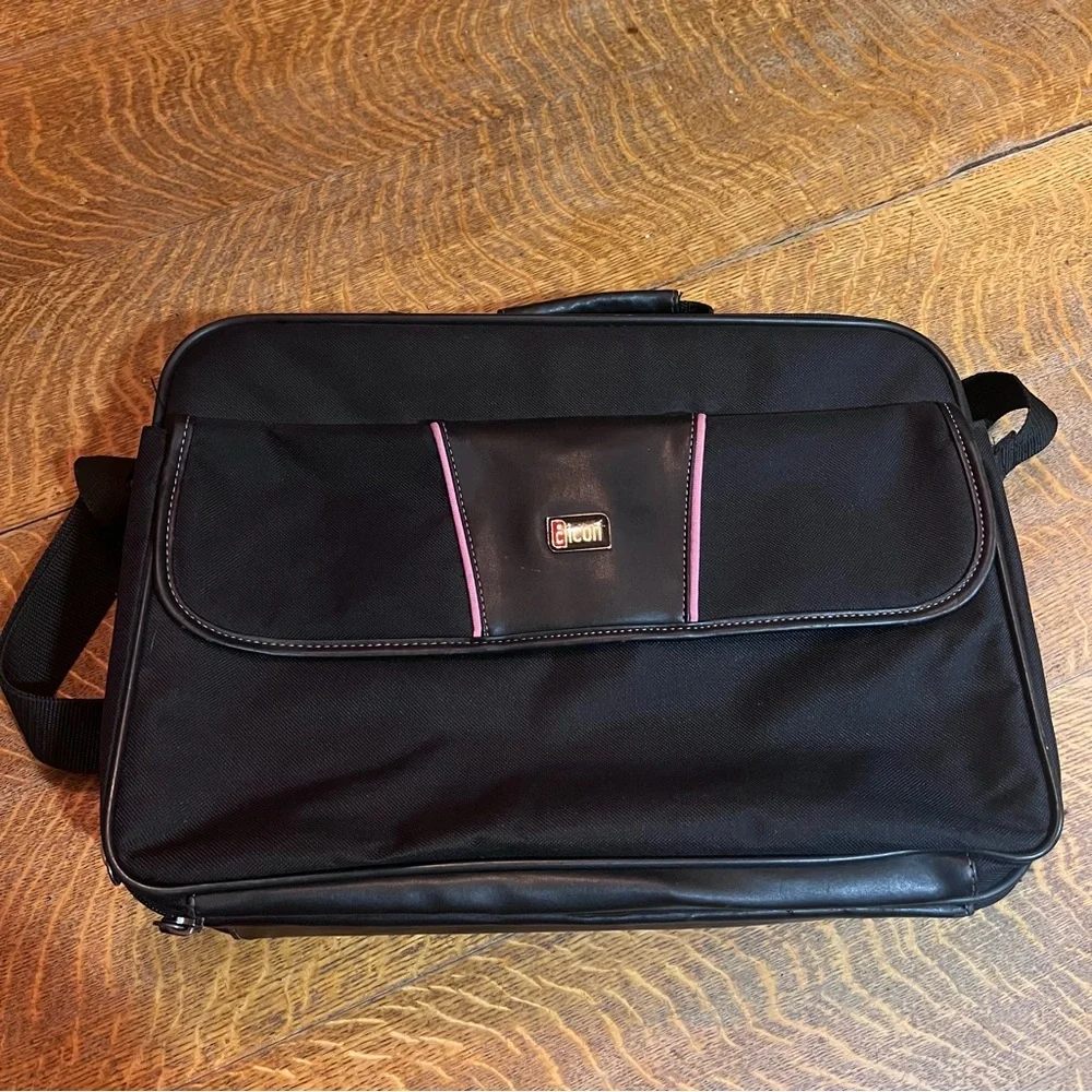 Laptop Bag; Black & Pink; c Icon Brand